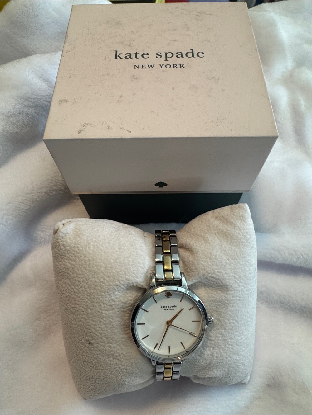 kate spade Two-Tone Silver and Gold Bracelet Watch